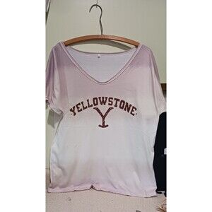 Yellowstone T-shirts Women's Size M purple ombre and brown